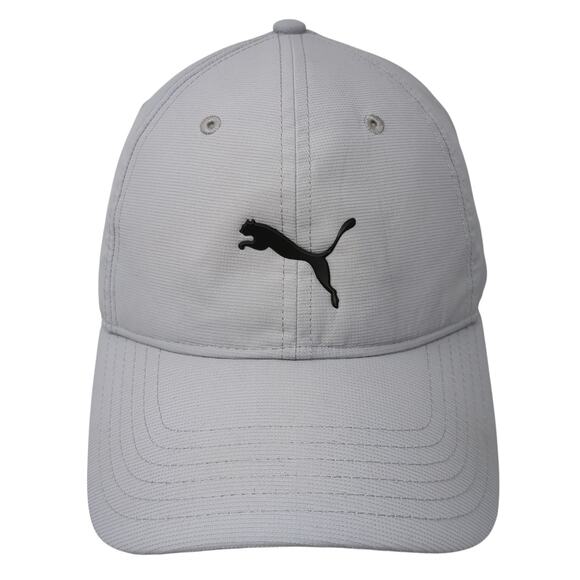 PUMA Golf Strapback Hat Gray One Size Embroidered Logo Dry Cell 6 Panel - Picture 1 of 10
